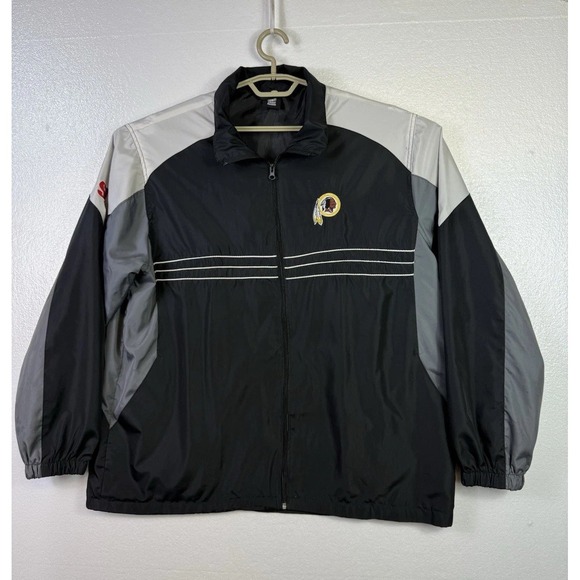 Reebok Other - Washington Redskins Jacket Adult XL Black Gray White Windbreaker Reebok NFL Logo
